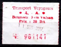 Ticket Transport Algeria Bus Boumati - Urbain Alger - Mondo