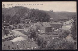 PEPINSTER - LA VESDRE - LE PONT DU CHEMIN DE FER ET LE TUNNEL - Expédiée 1912 - Pepinster