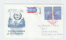 USA COMMERCIALLY USED FDC COVER TO Slovenia 1995 - Lettres & Documents