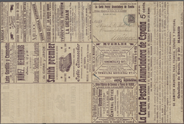 GA Thematik: Anzeigenganzsachen / Advertising Postal Stationery: 1904, Spanien. Anzeigen-Faltbrief 15c Alfons XIII. Mit - Ohne Zuordnung