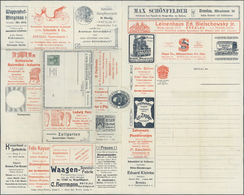 GA Thematik: Anzeigenganzsachen / Advertising Postal Stationery: 1910 (ca.), Dt. Reich. Privat-Anzeigen-Faltbrief 5 Pf G - Ohne Zuordnung