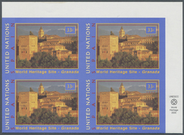 ** Thematik: Architektur / Architecture: 2000, UN New York. Imperforate Corner Block Of 4 For The 33c Value Of The Issue - Autres & Non Classés