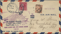 Br Thematik: Arktis / Arctic: 1931, WILKINS-ELLSWORTH TRANS-ARCTIC SUBMARINE EXPEDITION, 3 Covers With Same Cachet Repre - Autres & Non Classés