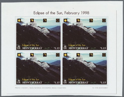 ** Thematik: Astronomie / Astronomy: 1998, Montserrat. Complete Set "ECLIPSE OF THE SUN - FEBRUARY 26, 1998" (4 Values) - Astronomy