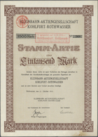 Thematik: Eisenbahn / Railway: 1913: DEUTSCHLAND, Kleinbahn-AG Kohlfurt-Rothwasser, Rothwasser 1913, GRÜNDER-Aktie 1000 - Trains