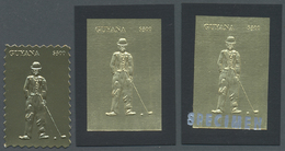 ** Thematik: Film-Kino / Film-cinema: 1994, 105th Birthday Of CHARLIE CHAPLIN With GOLD And SILVER Stamps Set Perf. And - Cinéma