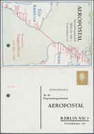 GA Thematik: Flugzeuge, Luftfahrt / Airoplanes, Aviation: 1928, Dt. Reich. Privat-Doppelkarte 0+3Pf Braun Ebert "Aeropos - Airplanes