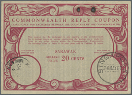 GA Thematik: I.A.S. / Intern. Reply Coupons: Commonwealth Reply Coupons, 1962/63, Sarawak 20 C. With Faint "Kuching" Dat - Non Classés