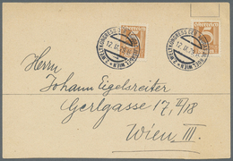 Br Thematik: Judaika / Judaism: 1929 (12.9.), Österreich, Zwei Selbstgefertigte Postkarten (aus Karteibögen) Mit 10 Gr.- - Non Classés