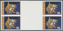 ** Thematik: Malerei, Maler / Painting, Painters: 1996, UN New York. Imperforate Gutter Double Pair For The 32c Value Of - Altri & Non Classificati
