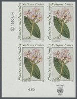 ** Thematik: Medizin, Gesundheit / Medicine, Health: 1990, UN Geneva. Imperforate Corner Block Of 4 For The Issue "Medic - Medicina