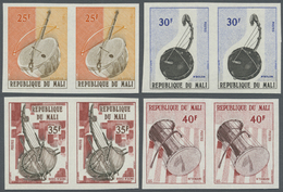 ** Thematik: Musik-Musikinstrumente / Music Instruments: 1973, MALI: Music Instruments Complete Set Of Eight Values In I - Music