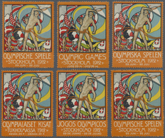 **/* Thematik: Olympische Spiele / Olympic Games: 1912, Sweden For Stockholm. Lot Of 14 (from 16) Various Stockholm Olym - Altri & Non Classificati