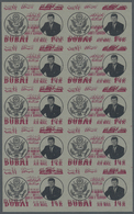 ** Thematik: Persönlichkeiten - Kennedy / Personalities - Kennedy: 1964, Dubai, 1¼r. "J.F.Kennedy" Imperf., Block Of Ten - Kennedy (John F.)