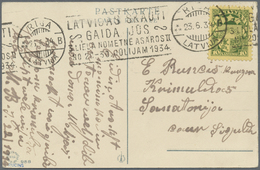 Br Thematik: Pfadfinder / Boy Scouts: 1934, Latvia. Boy Scout National Camp GAIDA JOS Roller Postmark On Picture Postcar - Altri & Non Classificati