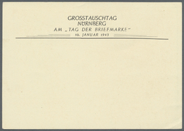 GA Thematik: Philatelie - Tag Der Briefmarke / Stamp Days: 1943, Dt. Reich. Privat-Postkarte Pf Posthorn "100 Jahre Brie - Journée Du Timbre