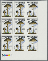 ** Thematik: Pilze / Mushrooms: 1985, MALI: Mushrooms Complete Set Of Four Values In IMPERFORATE Blocks Of Nine From Low - Champignons