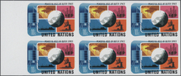 ** Thematik: Raumfahrt / Astronautics: 1975, UN New York. Imperforate Block Of 6 For The 10c Value Of The Issue "Peacefu - Other & Unclassified