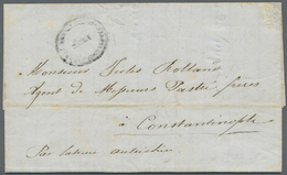 Br Ägäische Inseln - Besonderheiten: 1855. Stampless Envelope Addressed To Constantinople Cancelled By Oval 'Agen - Ägäis