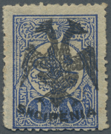 ** Albanien: 1913, Double Headed Eagle Overprints, 1pi. Ultramarine Unmounted Mint With Natural Gum Creasing. Cer - Albanien