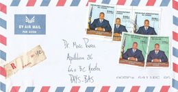 RDC DRC Congo 2013 Bukavu Code Letter J President Kabila Registered Cover - Storia Postale