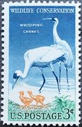 United States 1957 USA Birds Conservation Whooping Cranes National Wildlife Nature Bird Crane Stamp MNH SC 1098 - Grues Et Gruiformes