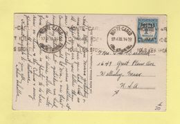 Monaco - N°150 Seul Sur Carte - Monte Carlo Destination USA - 17-2-1938 - Briefe U. Dokumente