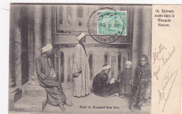 Egypte - Ecrivain Arabe Dans La Mosquée Hassan (animation) Circulé 1905 - Personnes