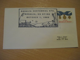 Stagecoach ROSALIA 1983 Cancel Cover USA Donkey Donkeys Horse - Donkeys