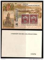 HUNGARY-2000.Commemorativ Sheet - 100th Anniversary Of The Turul Stamp/Imperforated/Black Numbered MNH!! - Foglietto Ricordo