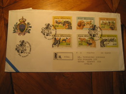 Topolino 2000 Walt Disney Mickey Cancel Dog Dogs Stamps Set 1994 FDC Yvert 1351/6 Cancel Cover SAN MARINO Italy - Comics