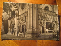 PALENCIA Catedral Angulo Del Coro Y Trascoro 1953 To Barcelona Castilla Post Card SPAIN - Palencia
