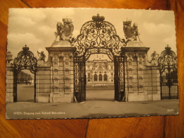 Belvedere Castle Schloss Wien 1960 To Bruxelles Belgium Tax Cancel Vienna Post Card AUSTRIA - Belvedère