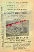 CATALOGUE LISTE PIECES RECHANGE MOISSONNEUSE WOOD NOUVELLE BIELLE EN BOIS -PILTER 1910- -TRACTEUR AGRICULTURE  -RARE - Agriculture