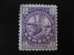 HAMBURG Hammonia Michel 12 PRIVATE Stamp Local Postal Service Germany - Private & Local Mails