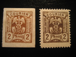 MAGDEBURG Courier Michel 6 A (imp.) + B PRIVATE Stamp Local Postal Service Germany - Private & Lokale Post