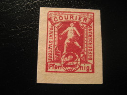 MAGDEBURG Courier Michel 7a Imperforated PRIVATE Stamp Local Postal Service Germany - Private & Local Mails