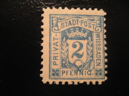 WIESBADEN Michel 74B (d. 10) (Cat. 1999: 40 Eur) PRIVATE Stamp Local Postal Service Germany - Private & Local Mails
