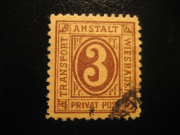 WIESBADEN Transport Anstalt PRIVATE Stamp Local Postal Service Germany - Private & Local Mails