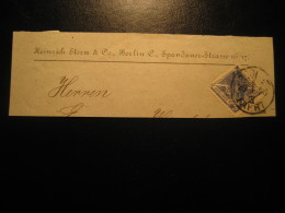 BERLIN 1896 Packet Fahrt On Piece Fragment Heinrich Stern Cover PRIVATE Stamp Local Postal Service Germany - Privatpost