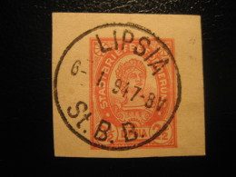 LIPSIA Leipzig Stadt Brief Beforderung 1894 Cut Square Postal Stationery Card PRIVATE Stamp Local Postal Service Germany - Private & Local Mails