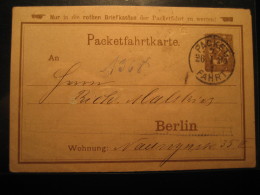 BERLIN 1895 Packet Fahrt Postal Stationery Card PRIVATE Stamp Local Postal Service Germany - Postes Privées & Locales