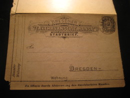 DRESDNER Dresden Hansa Postal Stationery Card Bee Beekeeping Beehive Hive Apiculture PRIVATE Local Service Germany - Postes Privées & Locales