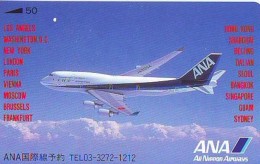 Télécarte  JAPON *  ANA  (2304) * Phonecard JAPAN * Airplane * Flugzeug AVION * AIRLINE - Avions