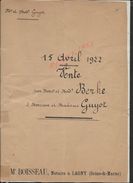 DAMPMART 1922 ACTE VENTE D UNE PROPRIETE ENTRE BERKE X GUYOT 22 PAGES : - Manuscripts