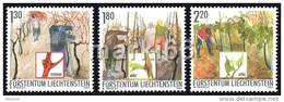 Liechtenstein - 2003 - Months, Viticulture In February, March, April - Mint Stamp Set - Nuovi