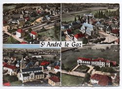 SAINT ANDRE LE GAZ--Multivues Aériennes   éd LAPIE.......pas Très Courante - Saint-André-le-Gaz