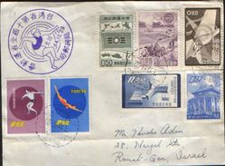 Taiwan-China - Stamps,on Fragment, Envelope (facet ), Circulated In 1961 - Franking "rich" - Covers & Documents