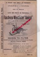 75 -PARIS-CATALOGUE TARIF INSTRUCTIONS MISE MARCHE FAUCHEUSE WOOD ACIER AMIRAL 1 CHEVAL-1911-PILTER-TRACTEUR AGRICULTURE - Agriculture