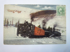ROTARY SNOW PLOW  Near The Crest Of The Continental Divide  -  Carte Couleur  1919    - Altri & Non Classificati